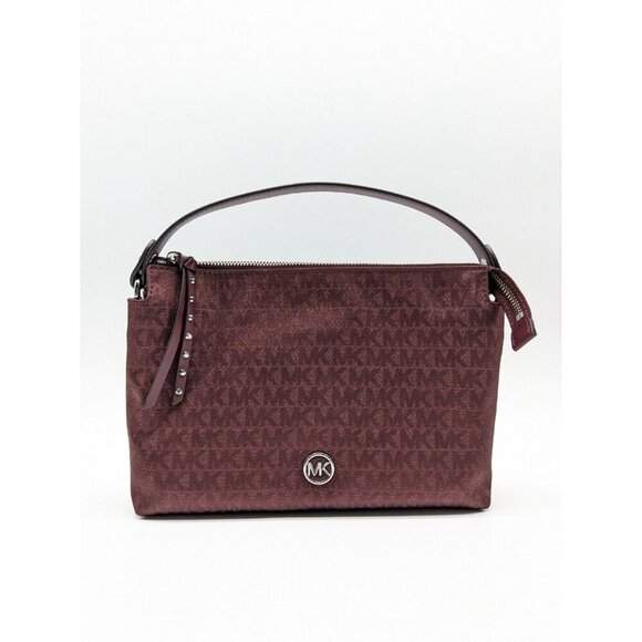 MICHAEL KORS Shailene logo top handle shoulder bag- MERLOT/WINE - Picture 1 of 8